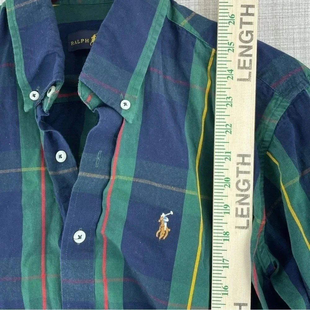 Ralph Lauren youth size L Long Sleeve Button Down Shirt plaid 1479